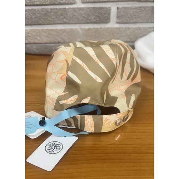 Hermès Casquette Femme Davis “Jungle Love Fluo” Baseball Cap Beige Camel – NWT - Picture 9 of 10